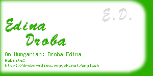 edina droba business card